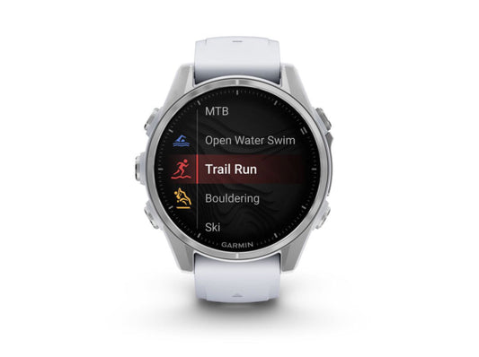 Garmin Fenix 8 - 43mm, Amoled, Silver With Whitestone Silicone Band