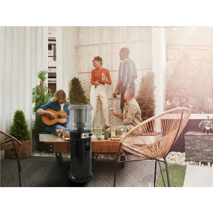 Alva Short Stand Patio Heater Black GHP32